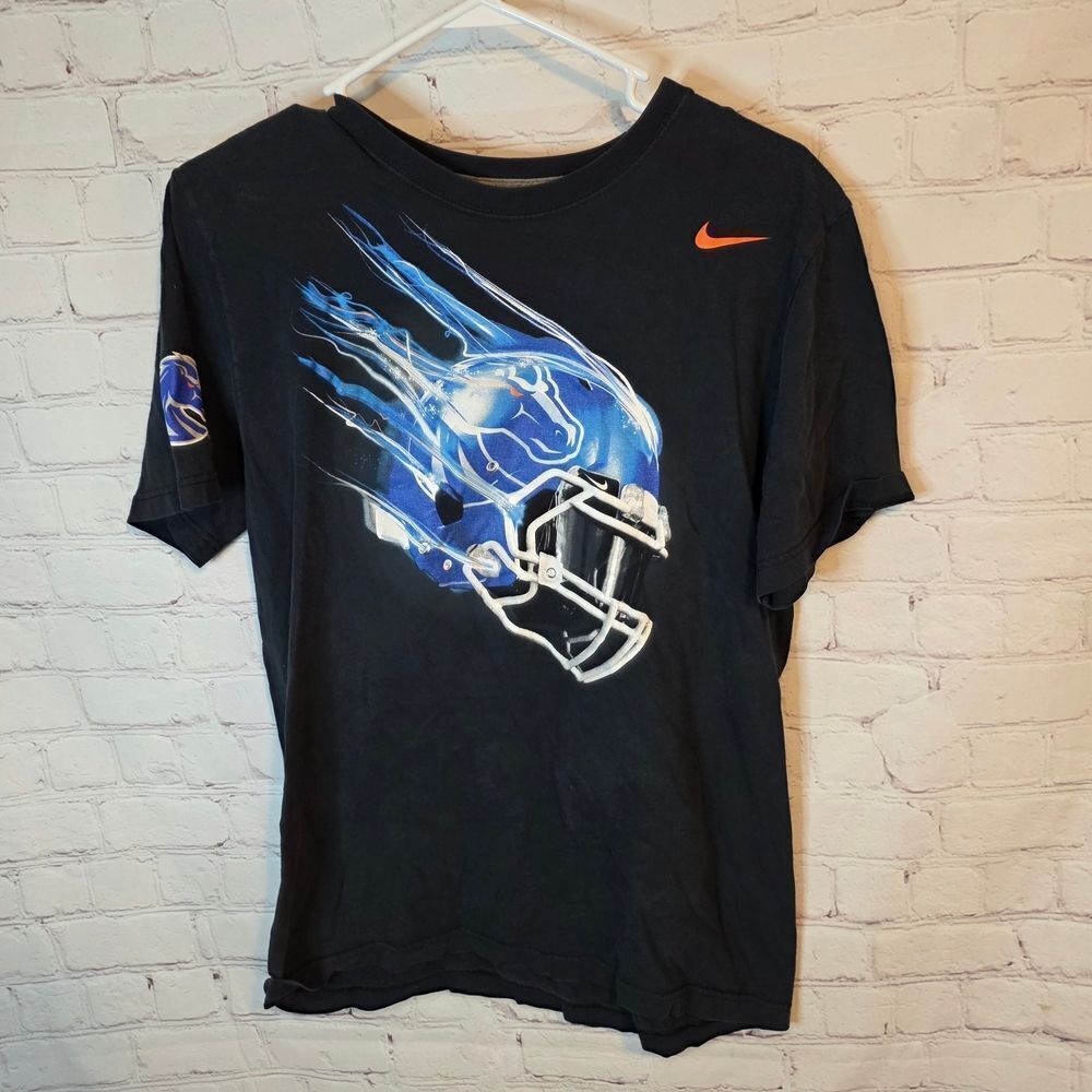 Nike Men's Boise State Broncos Black T-Shirt, Size Medium